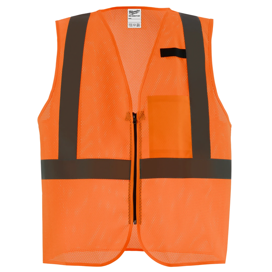 Milwaukee Class 2 High Visibility Mesh One Pocket Safety Vest (ANSI/CSA), Orange
