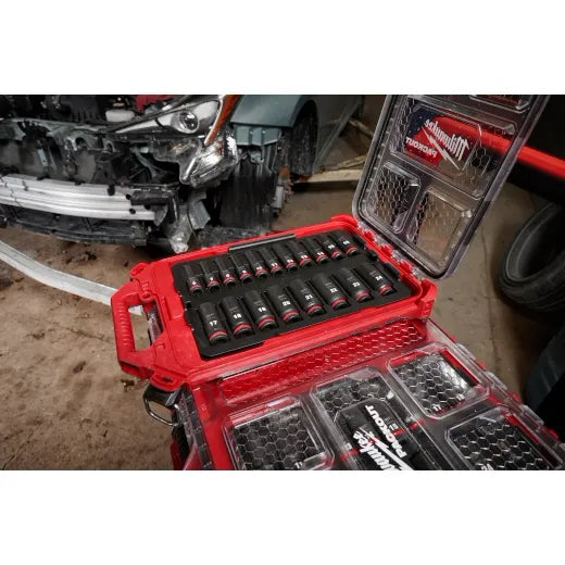 SHOCKWAVE Impact Duty™ Socket 3/8” Dr 19PC MM PACKOUT Set