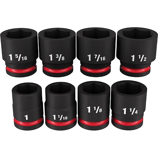 8PCSHOCKWAVE Impact Duty™ 3/4" Drive SAE Standard 6 Point Socket Set (49-66-7017)
