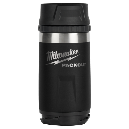 Milwaukee PACKOUT 12oz Insulated Bottle with Sip Lid 48-22-8391B in black stainless steel