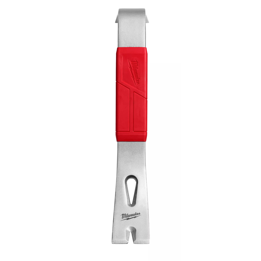 Milwaukee 12 inch Pry Bar 48-22-9034 forged-steel bar with SHOCKSHIELD grip