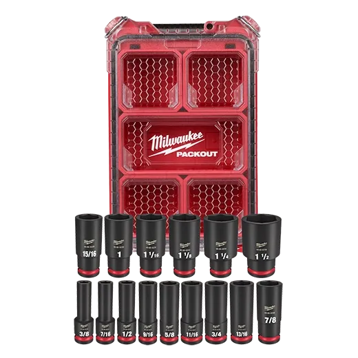 SHOCKWAVE Impact Duty™ Socket 1/2” Dr 15PC SAE PACKOUT Set