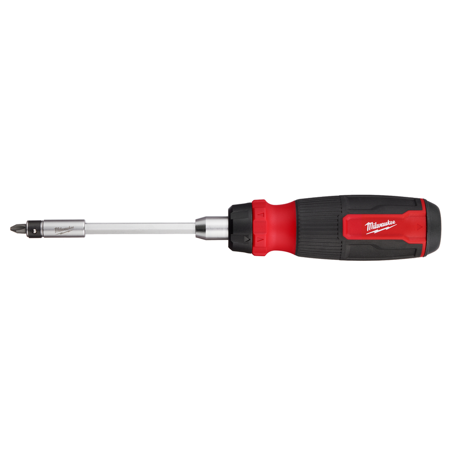 Milwaukee 27-in-1 Ratcheting Multi-Bit Screwdriver 48-22-2904 with in-handle bit storage