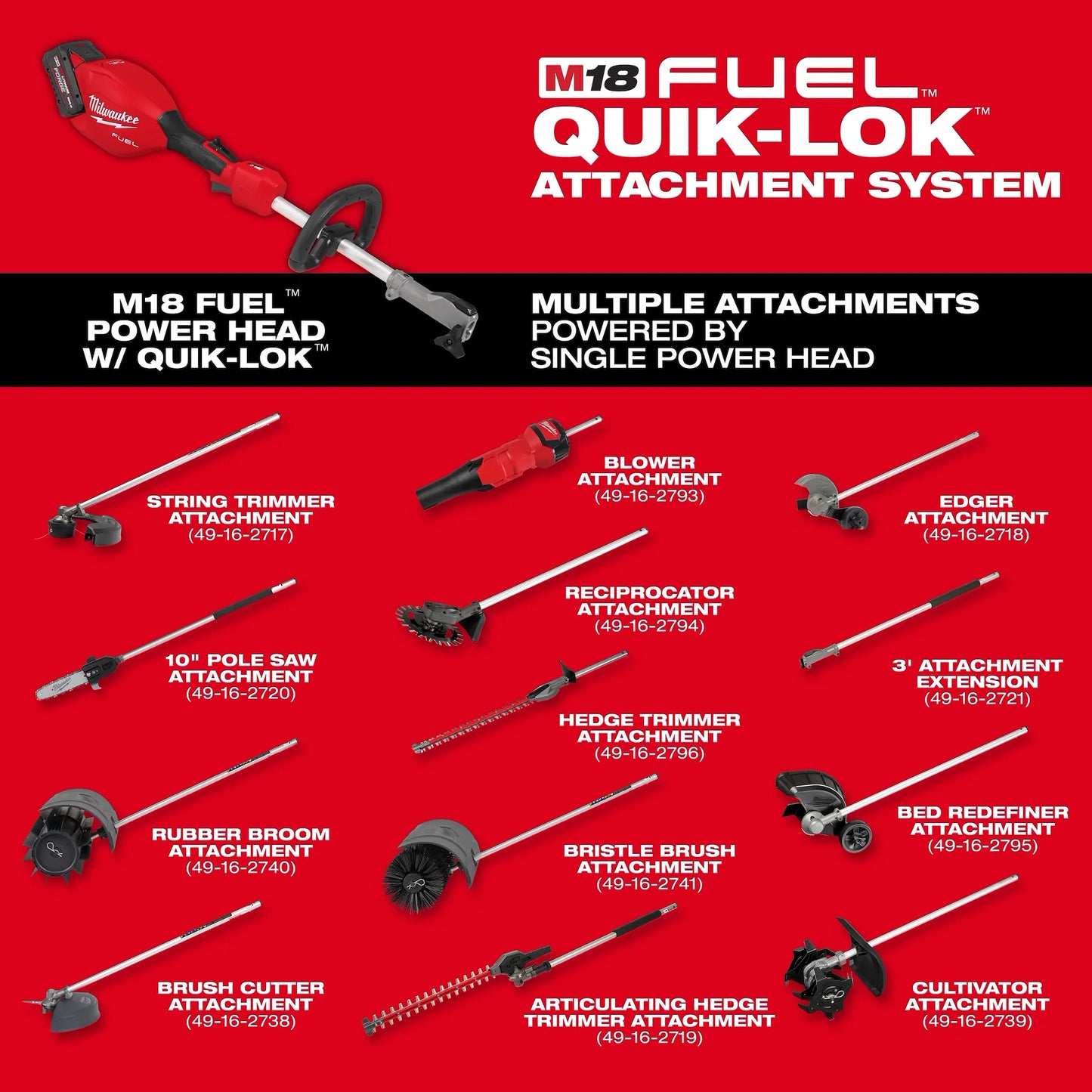 M18 FUEL™ Pole Saw w/ QUIK-LOK™ Kit