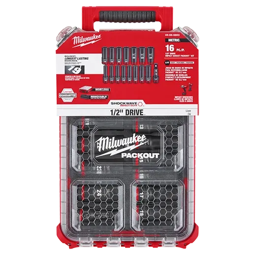 SHOCKWAVE Impact Duty™ Socket 1/2” Dr 16PC MM PACKOUT Set