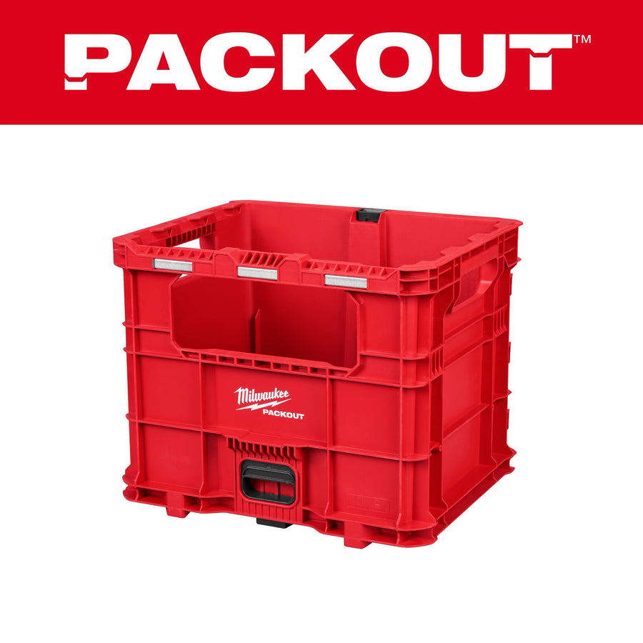 Milwaukee PACKOUT XL Crate 48-22-8439, open top with front handle