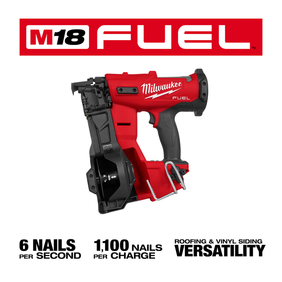 Milwaukee M18 FUEL coil roofing nailer 2909-20 cordless bare tool