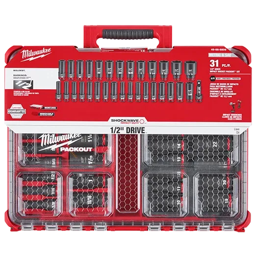 SHOCKWAVE Impact Duty™ Socket 1/2” Dr 31PC PACKOUT Set