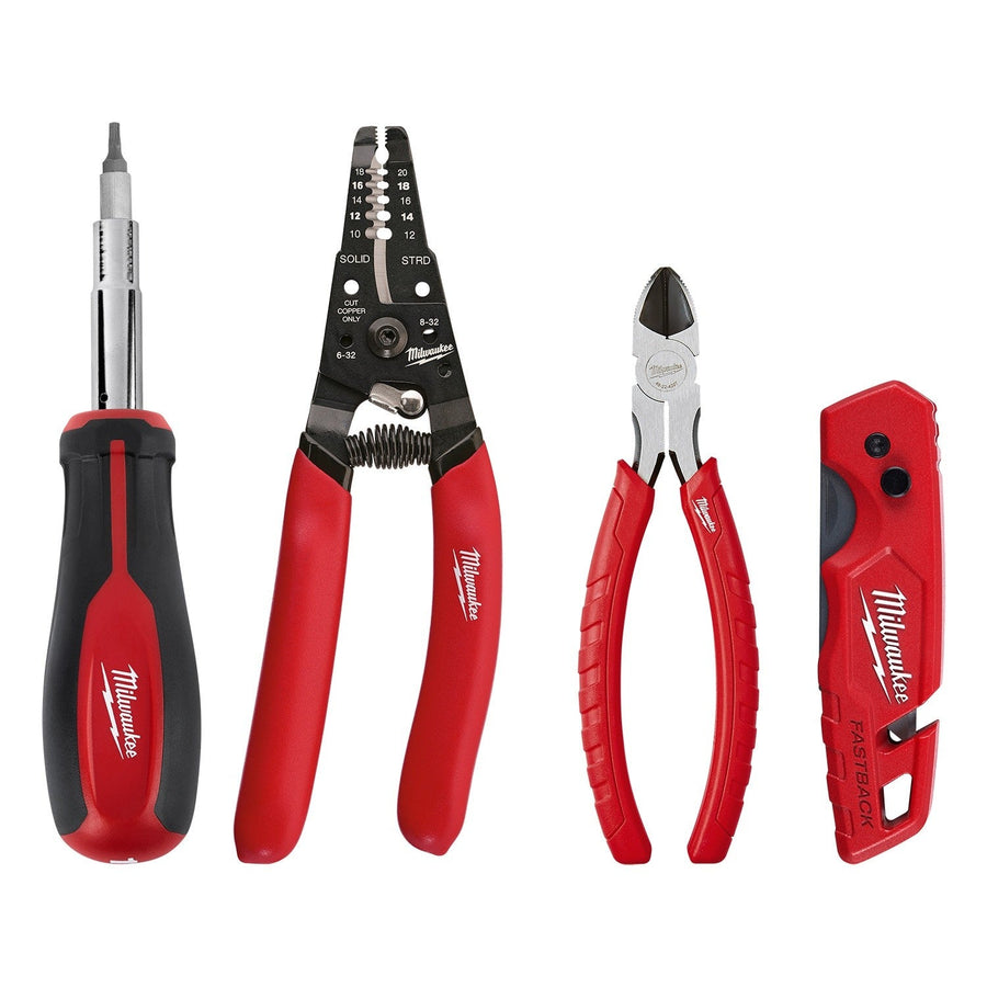 Milwaukee 4PC Electrician's Hand Tool Set 48-22-6120