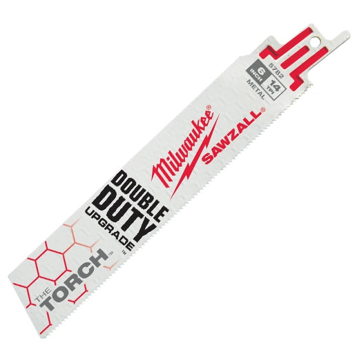 Milwaukee 6 in. 14 TPI TORCH SAWZALL Blade for Medium Metal Bulk 100 48-01-7782
