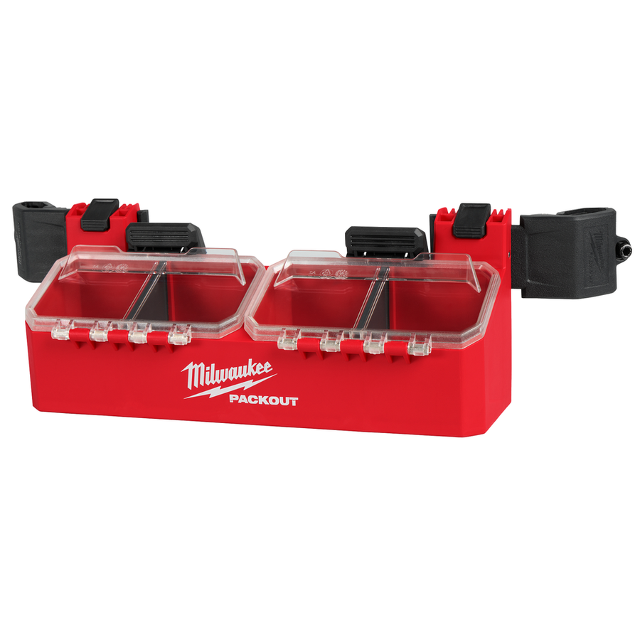 Milwaukee PACKOUT Tool Box 2-Bin Attachment 48-22-8610 with clear top bins
