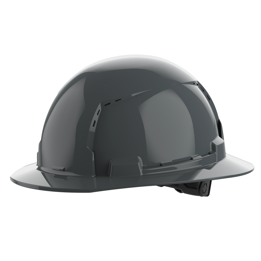 Milwaukee BOLT Gray Full Brim Vented Hard Hat w/6pt Ratcheting Suspension - Type 1, Class 48-73-1235C