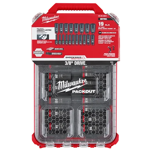 SHOCKWAVE Impact Duty™ Socket 3/8” Dr 19PC MM PACKOUT Set