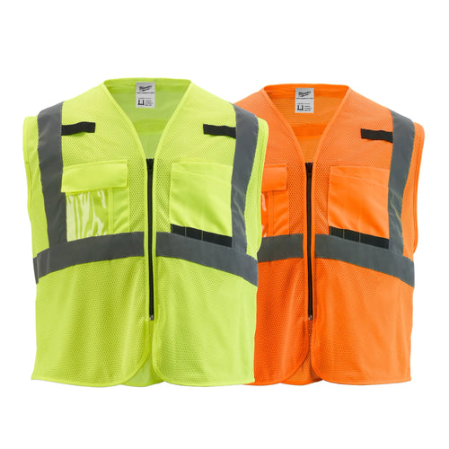 Milwaukee Class 2 Mesh High Visibility Yellow Safety Vest - 2XL/3XL 48-73-5113C