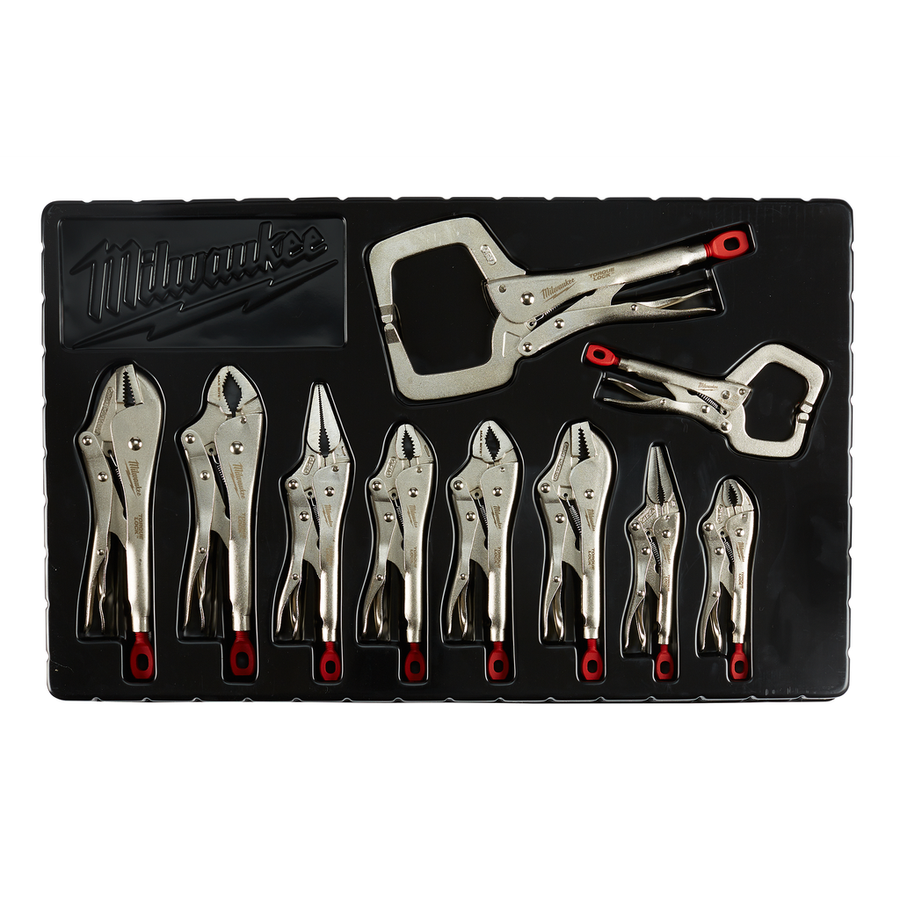 Milwaukee 10-Piece TORQUE LOCK Pliers Kit 48-22-3690 - forged alloy steel locking pliers set