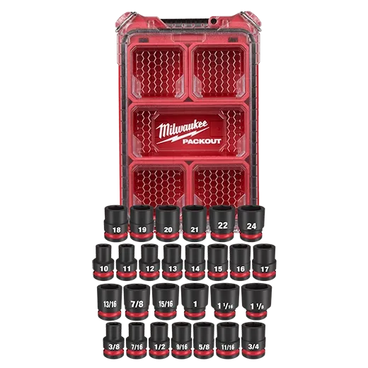 SHOCKWAVE Impact Duty™ Socket 1/2” Dr 27PC MM & SAE PACKOUT Set