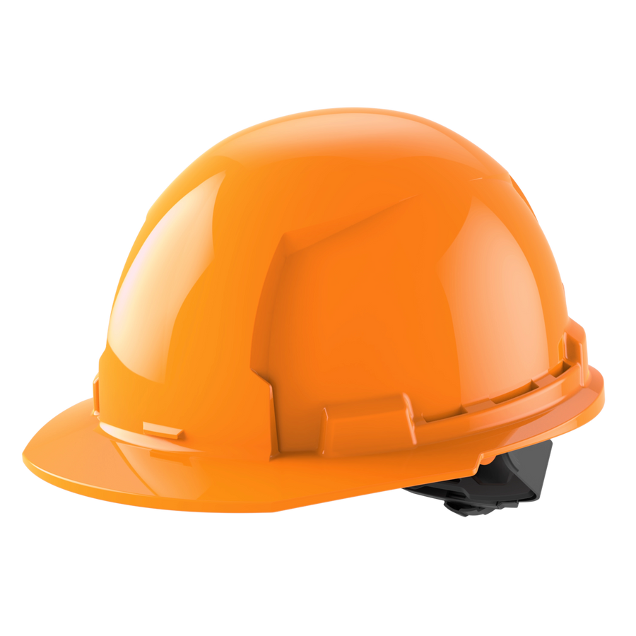 Milwaukee BOLT Hard Hat w/ BOLT Cooling Hard Hat Sweatband and Ratcheting Suspension - Type 1 Class E, Orange, front brim