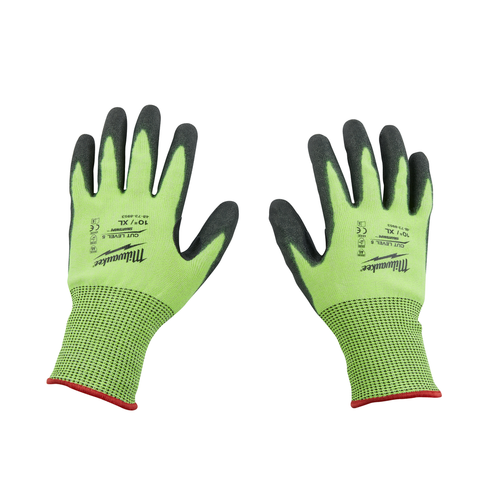 Milwaukee 12 Pair High Visibility Cut Level 5 Polyurethane Dipped Gloves