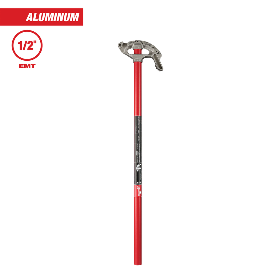 Milwaukee 1/2" EMT Aluminum Conduit Bender model 48-22-4070 with high-contrast markings and aluminum shoe
