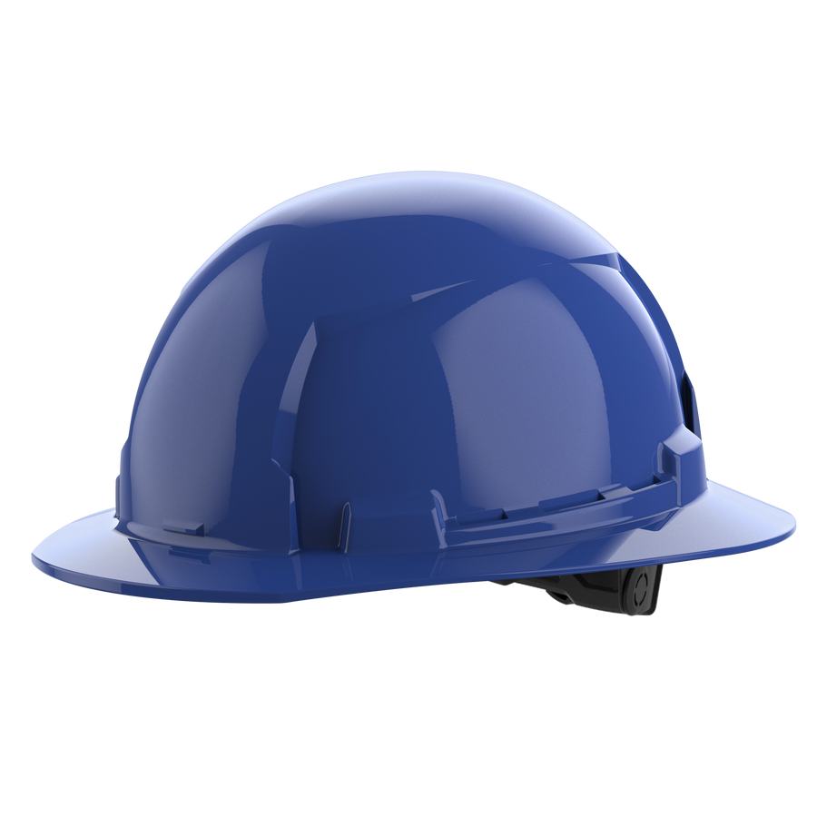BOLT Blue Full Brim Hard Hat w/ BOLT Cooling Hard Hat Sweatband and 6pt Ratcheting Suspension - Type 1 Class E (48-73-1821C)