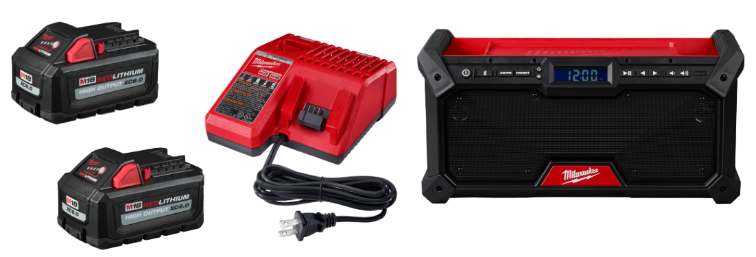 Milwaukee 48-59-1862S M18 2-Pack Start Kit w/ FREE M18 Bluetooth Jobsite Radio 2952-20