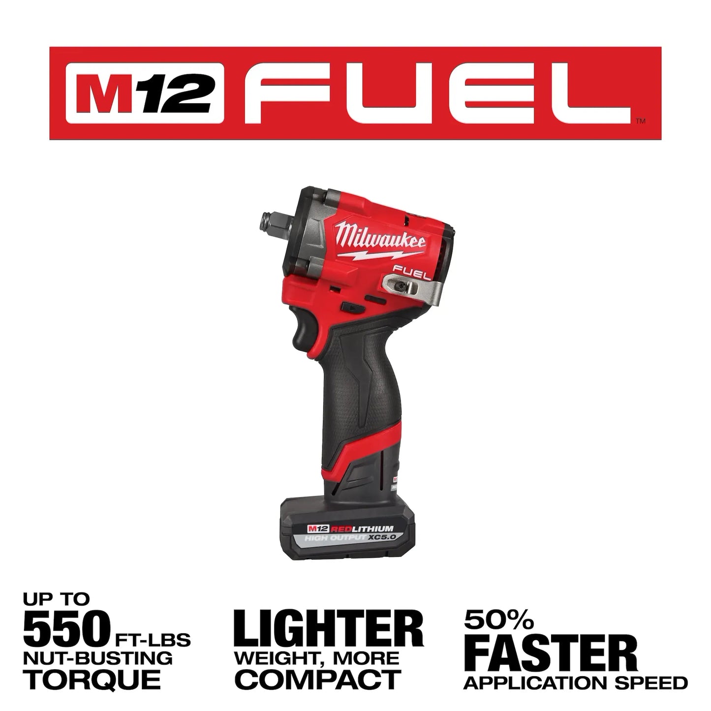 M12 FUEL™ Stubby 1/2" Impact Wrench Kit