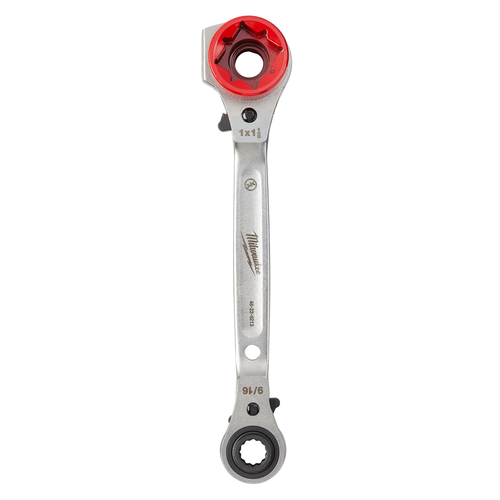 Milwaukee Lineman's 5-in-1 Ratcheting Wrench 48-22-9216 forged steel wrench with built-in hammer