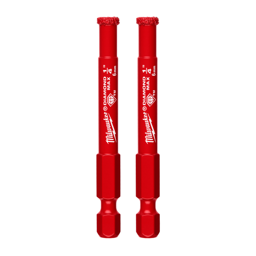 Milwaukee 1/4" DIAMOND MAX Hole Saw Bits - (2 Pk) 49-56-0501