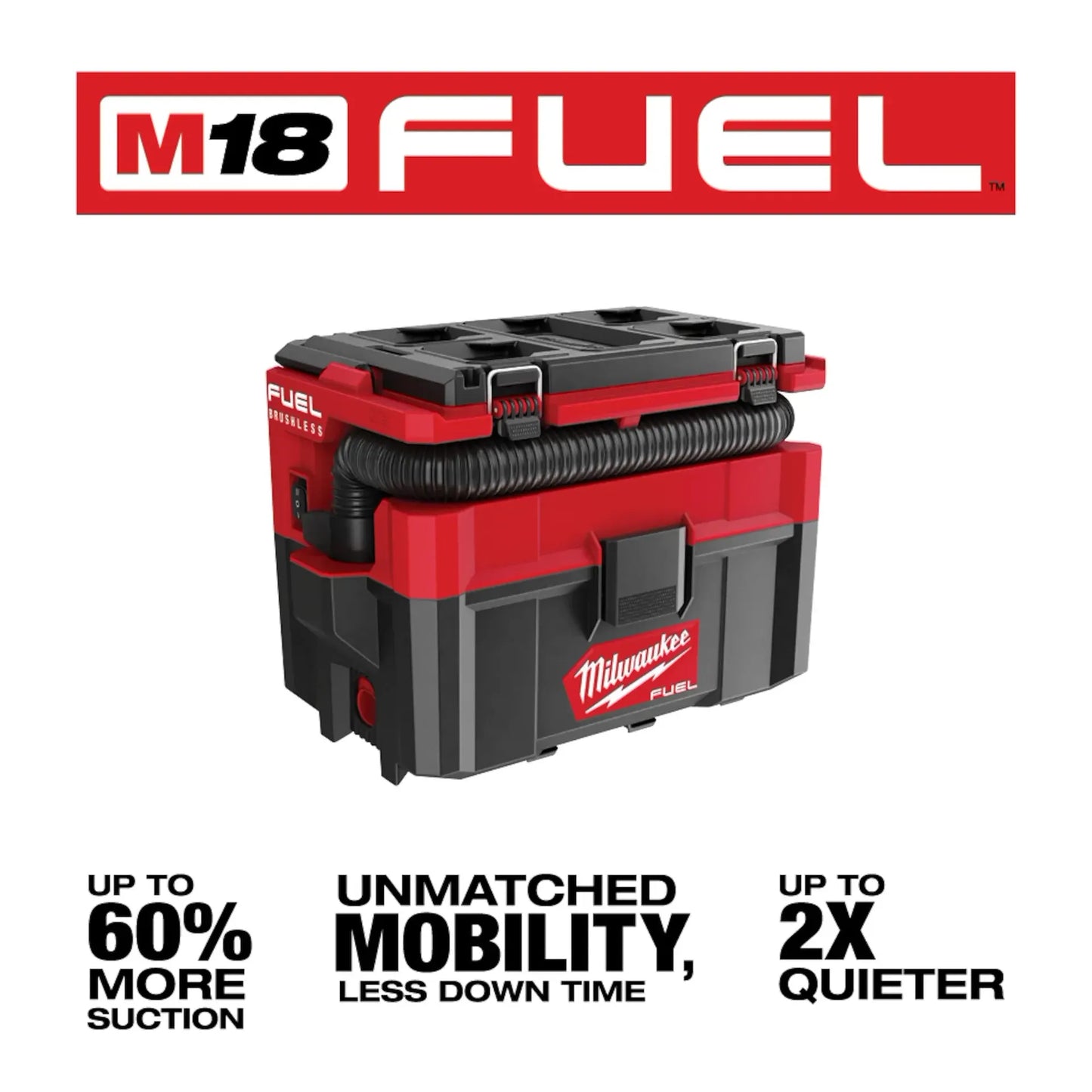 M18 FUEL™ PACKOUT™ 2.5 Gallon Wet/Dry Vacuum