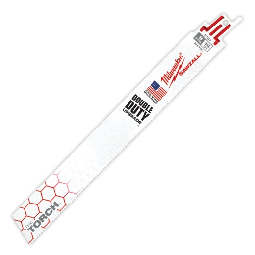 Milwaukee 9 in. 14 TPI TORCH SAWZALL Blade for Medium Metal Bulk 100 48-01-7787