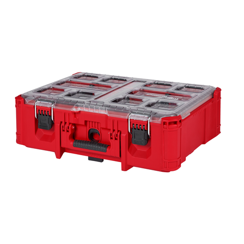 Milwaukee PACKOUT Deep Organizer 48-22-8432 with clear lid and quick-adjust dividers