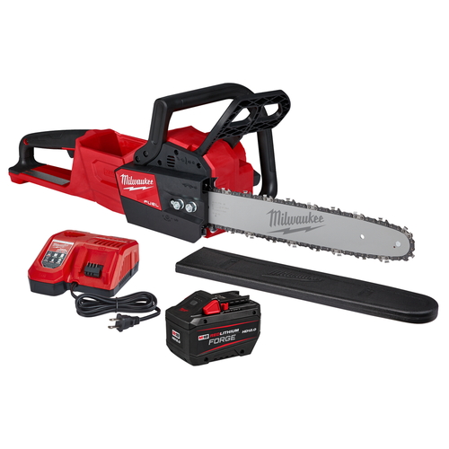 Milwaukee M18 FUEL 16 inch cordless chainsaw kit 2727-21HD with REDLITHIUM FORGE HD12.0 battery