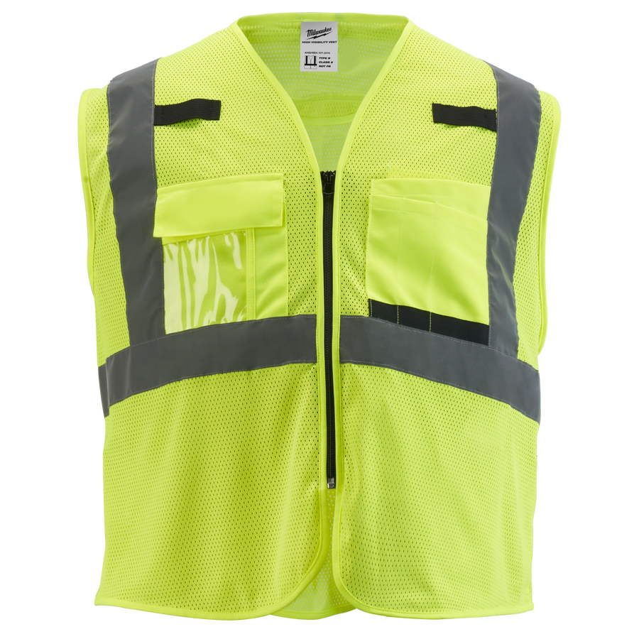 Milwaukee Class 2 Mesh High Visibility Yellow Safety Vest - L/XL 48-73-5112C