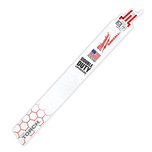 Milwaukee 9 in. 10 TPI TORCH SAWZALL Blade for Thick Metal Bulk 100 48-01-7713