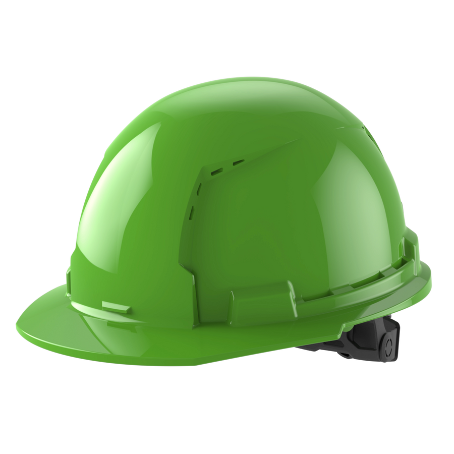 BOLT Green Front Brim Hard Hat w/ BOLT Cooling Hard Hat Sweatband and 6pt Ratcheting Suspension - Type 1 Class C (48-73-1854C)