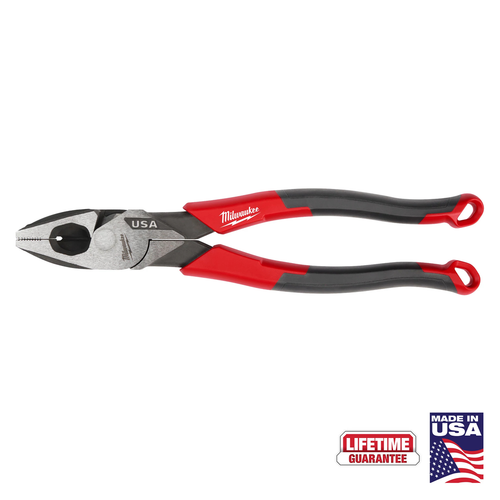 Milwaukee 9 inch Lineman's Comfort Grip Pliers MT550, USA-made press-forged steel