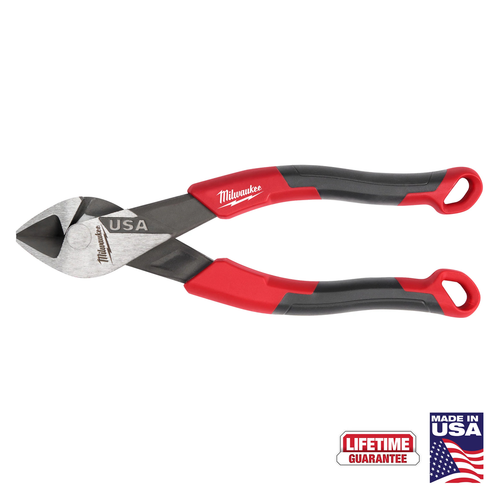 Milwaukee MT556 6-inch Diagonal Comfort Grip Cutting Pliers (USA) with laser-hardened edge and tapered nose