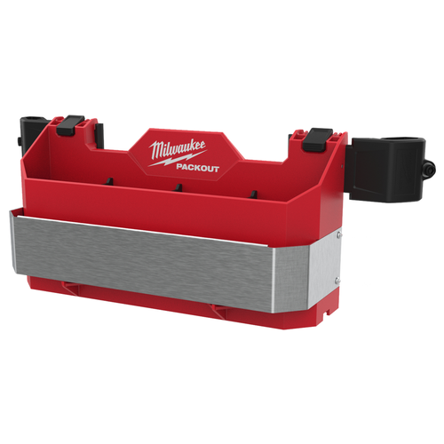 Milwaukee PACKOUT Tool Box Caddy Attachment 48-22-8602 mounted to a PACKOUT tool box
