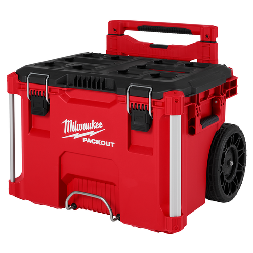 Milwaukee PACKOUT Rolling Tool Box 48-22-8427 with 9" all-terrain wheels and collapsible handle