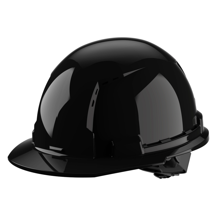 Milwaukee BOLT Vented Hard Hat w/ Ratcheting Suspension - Type 1, Class C, Black, front brim