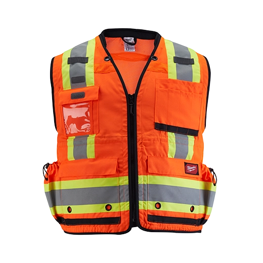 Milwaukee Class 2 Surveyor's High Visibility Orange Safety Vest - 2XL/3XL 48-73-5167C