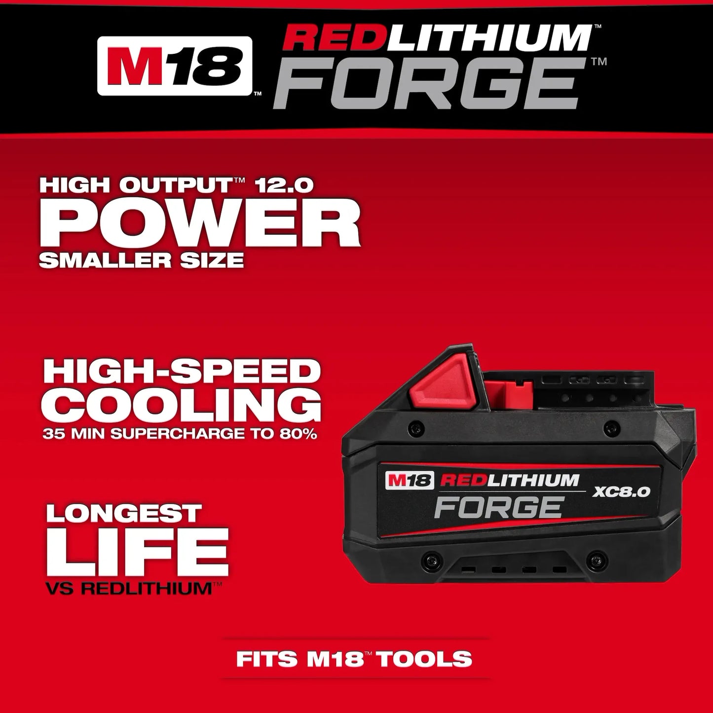 M18™ REDLITHIUM™ FORGE™ XC8.0 Battery Pack