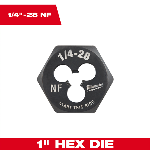 1/4"-28 NF 1-Inch Hex Threading Die 49-57-5338