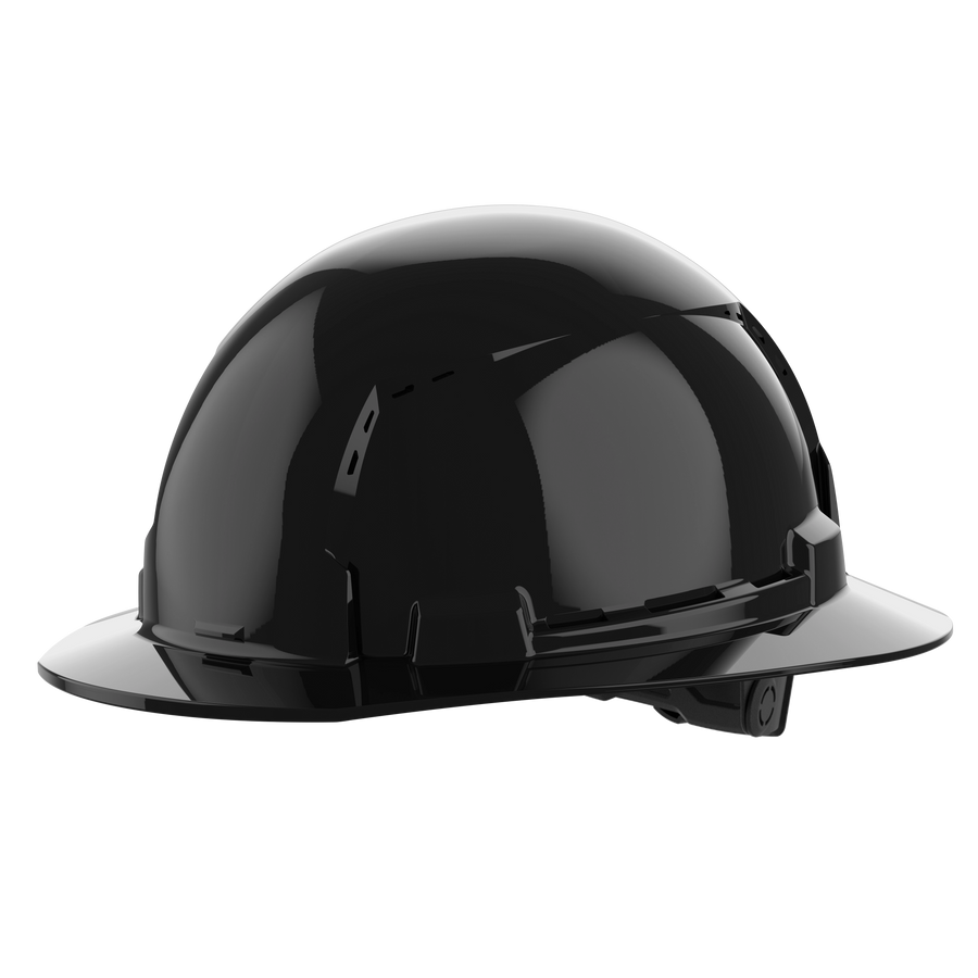 BOLT Black Full Brim Hard Hat w/ BOLT Cooling Hard Hat Sweatband and 6pt Ratcheting Suspension - Type 1 Class C (48-73-1859C)