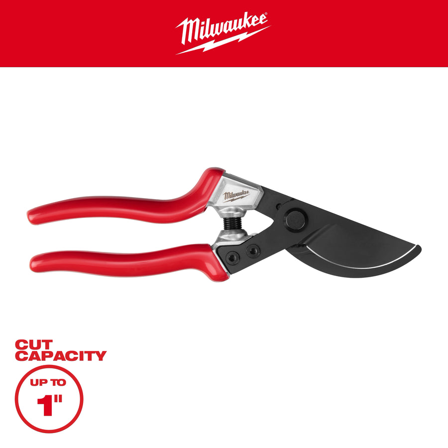 Milwaukee 1" Angled Pruner 48-22-9378 with red handles and black blade