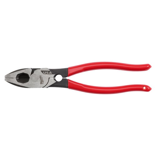 Milwaukee MT500T 9-inch Lineman's Dipped Grip Pliers with integrated thread cleaner, USA-made