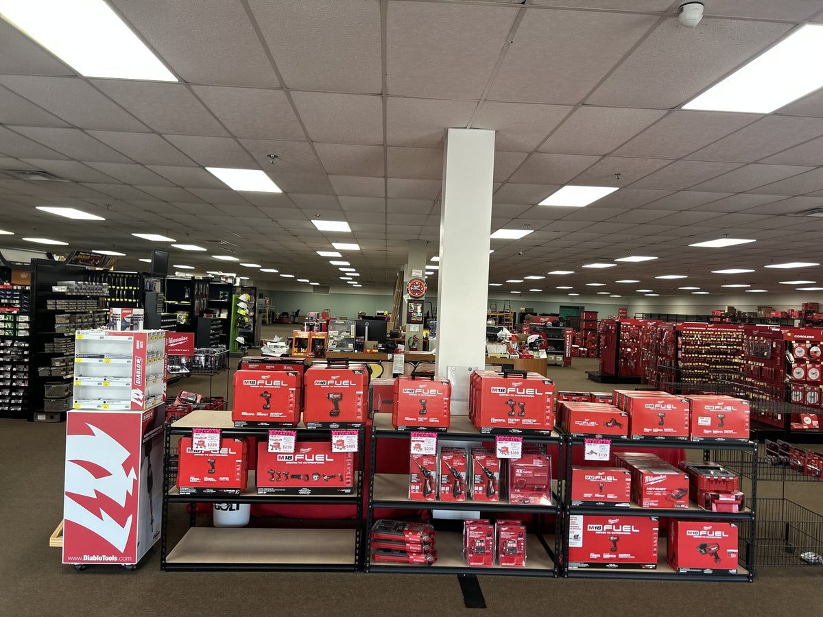 Inside the eBolt Supply Jacksonville store: the Milwaukee tool wall