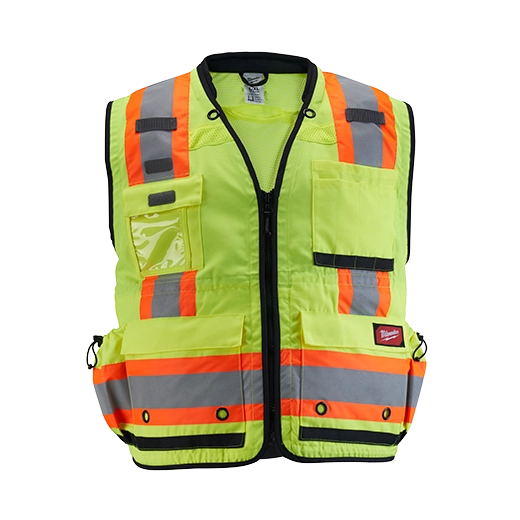 Milwaukee Class 2 Surveyor's High Visibility Yellow Safety Vest - 2XL/3XL 48-73-5163C