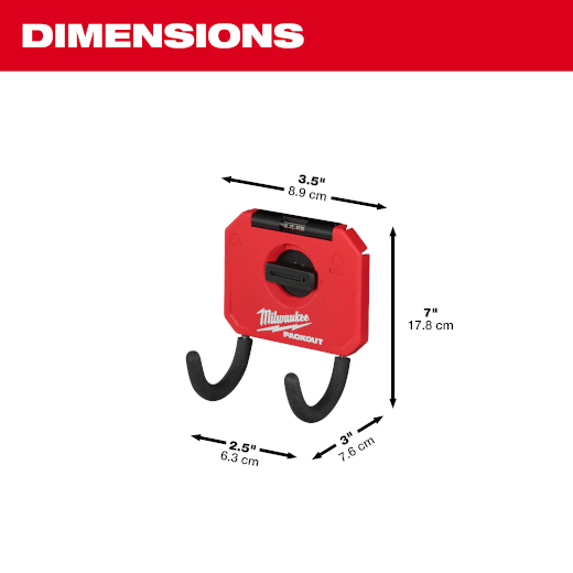 PACKOUT™ 3” Curved Hook